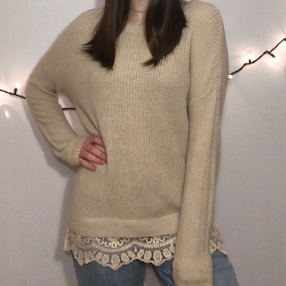 Urban Outfitters Pins & Needles Lacey Sweater Top